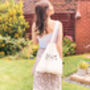 Wildflower Floral Embroidered Tote Bag, thumbnail 2 of 3