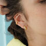 Pastel Stone Petite Hoop Earrings, thumbnail 8 of 9