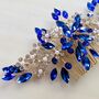 Royal Blue Crystal Hair Comb, thumbnail 4 of 5