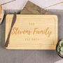 Personalised Family Chopping Board Gift For New Home, thumbnail 5 of 6