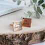 Personalised Rose Gold Plated Cufflinks, thumbnail 1 of 7