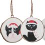 Cat Christmas Tree Decorations Set, thumbnail 2 of 3