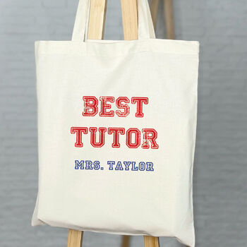 Varsity Best Teacher Personalised Tote Bag, 6 of 9