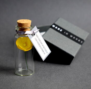 Tiny Buttercup In A Bottle Personalised Gift, 7 of 12