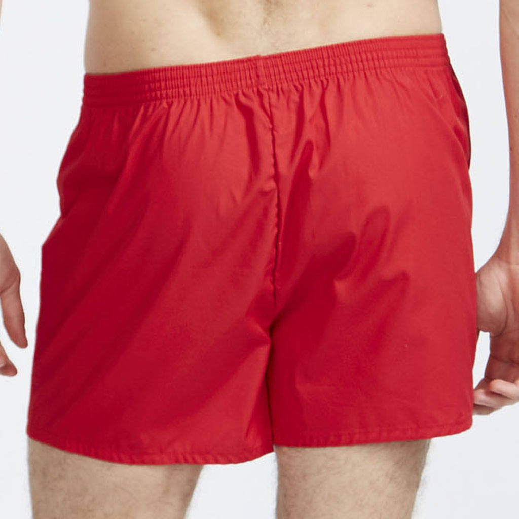 British Boxer Shorts In Pillar Box Red By BRITISH BOXERS ...