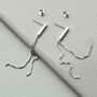 Sterling Silver Double Box Chain Earrings, thumbnail 1 of 5