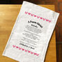 Personalised Romantic Gift Poem For Partner Tea Towel, thumbnail 2 of 6