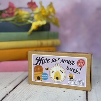 Hive Got Your Back! Mini Matchbox Cross Stitch Kit, 5 of 6