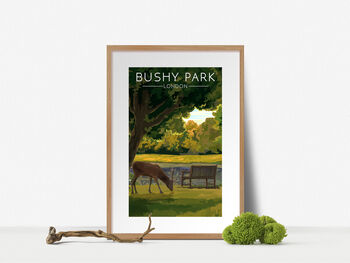 Bushy Park London Travel Poster Art Print, 4 of 7