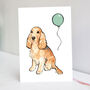 Golden Cocker Spaniel Card | Spaniel Birthday Card, thumbnail 1 of 3