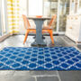 Classic Blue Handwoven Rug, thumbnail 1 of 3