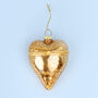 G Decor Gold Glass Heart Locket Christmas Ornament, thumbnail 3 of 6