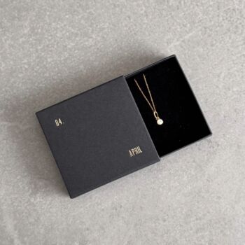 April Birthstone Diamond Gold Plated Necklace, 6 of 10