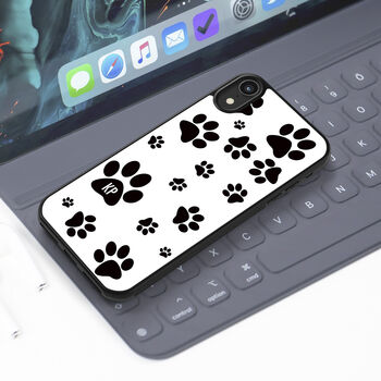 Personalised Dog Paw Prints iPhone Case Dog Lover Gift, 2 of 2