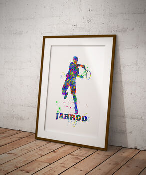 Personalised Tennis Wall Art, 2 of 5