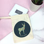 Personalised Deer Silhouette Rose Gold Compact Mirror, thumbnail 4 of 9