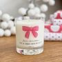 Bow Personalised First Christmas Candle Gift, thumbnail 1 of 3