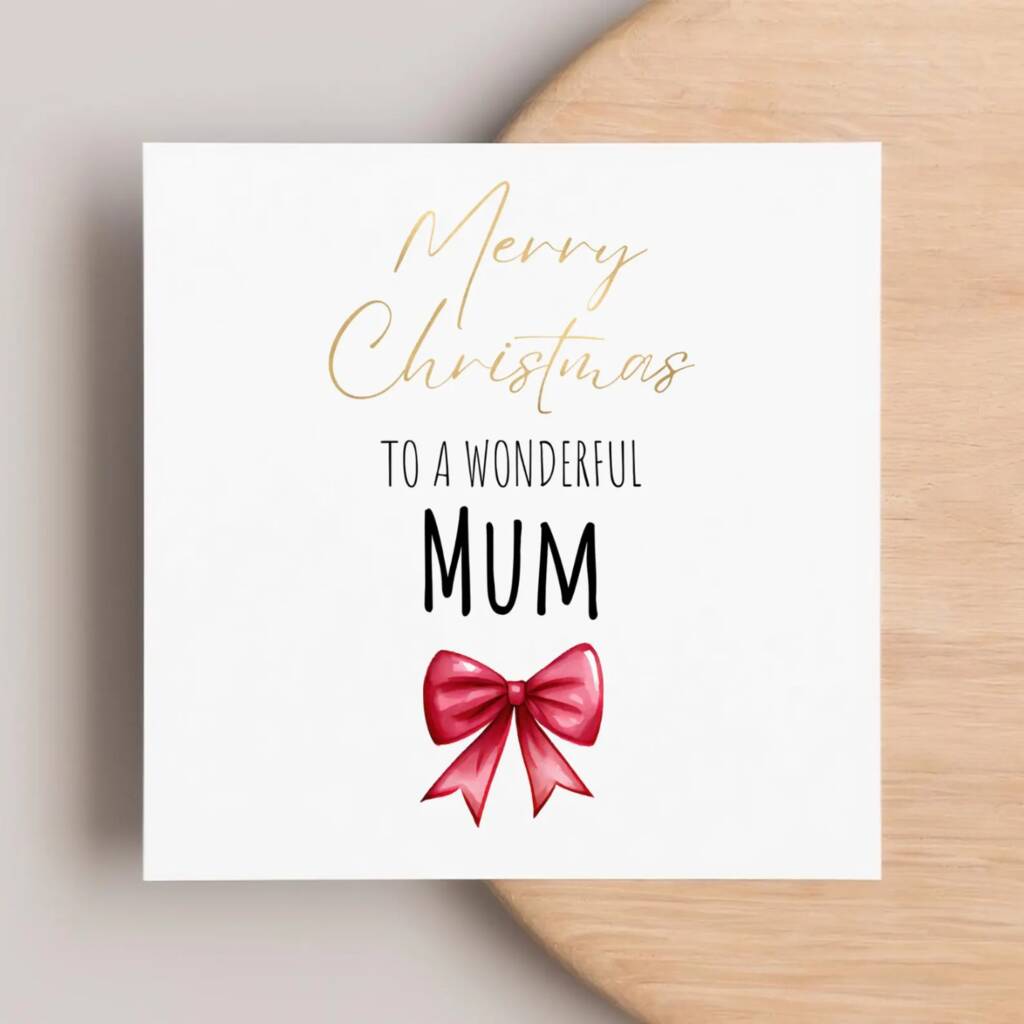 Personalised Mum 'Merry Christmas' Card