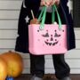 Novelty, Bespoke Kid’s Halloween Bags, Pink Pumpkin,Green Frankenstein, Black Bat, thumbnail 2 of 10