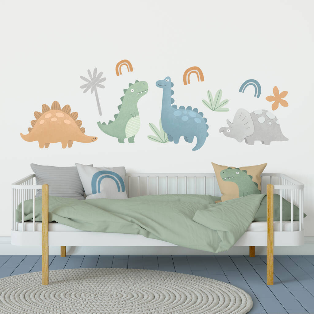 Large Fabric Dinosaur Wall Stickers, 1 of 3