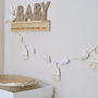 Macrame Rainbows And Clouds Nursery Baby Bunting, thumbnail 1 of 5
