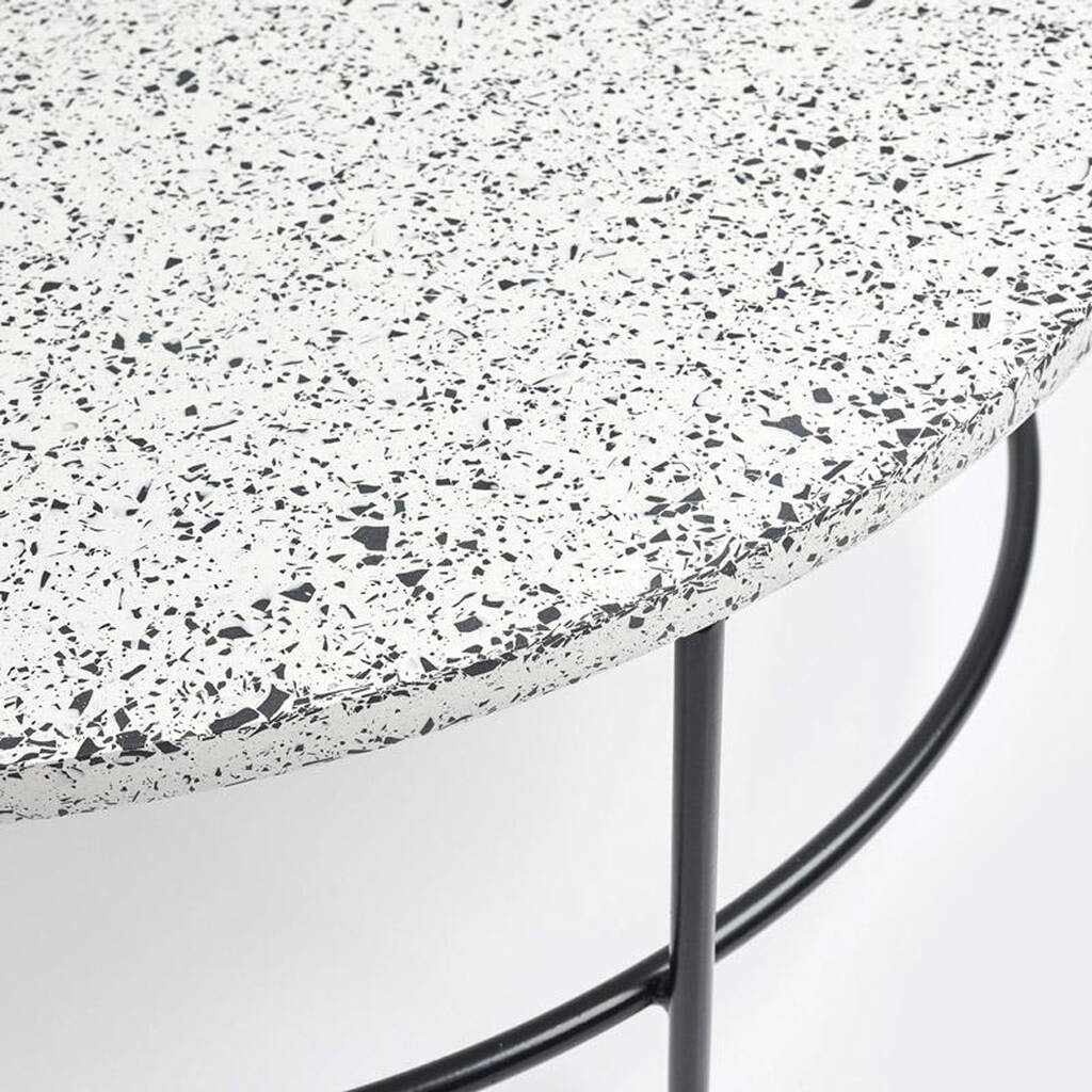 White Terrazzo Coffee Table By Lime Lace