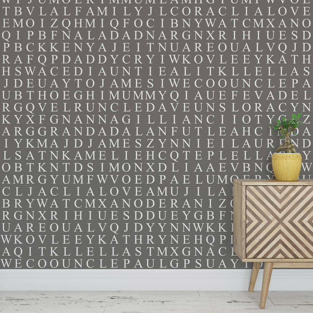 personalised word search wallpaper by