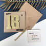 18th Black And Gold Birthday Card, thumbnail 3 of 6