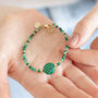 Green Crystal And Stone Beaded Bracelet, thumbnail 2 of 6