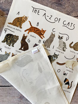 A Z Of Cats Tea Towel, 4 of 5