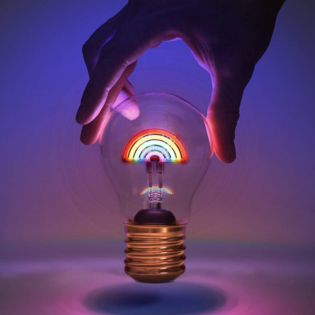 Cordless Edison Rainbow Lightbulb, 1 of 2