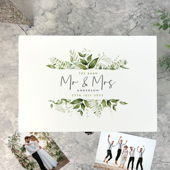 Personalised Luxury White Botanical Wedding Keepsake Box, 2 of 8
