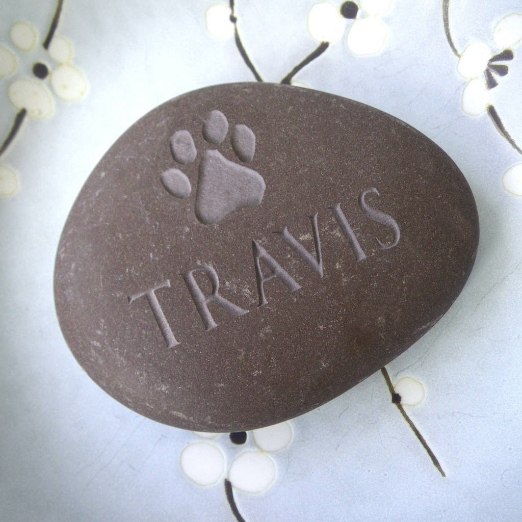 Personalised Pet Pebble With A Pawprint, 1 of 5