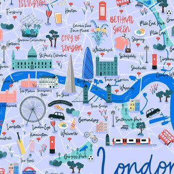 London Map Art Print, 2 of 4