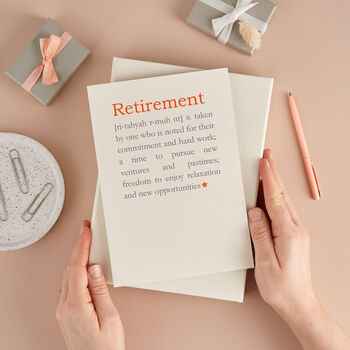 Personalised Retirement Definition Card, 2 of 4