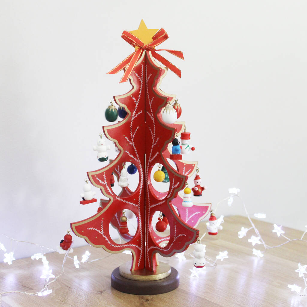 Red Christmas Character Tree By Lime Tree London