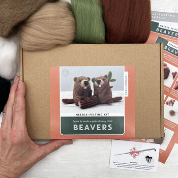 Needle Felting Kit Beavers, 2 of 11