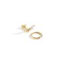 Yellow Gold Mismatch Duo Stacker Earring Set, thumbnail 1 of 6