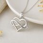 Personalised Sterling Silver Open Infinity Heart Necklace, thumbnail 1 of 8