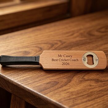 Personalised Cricket Bat Bottle Opener, 3 of 10