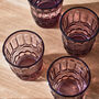 Aurielle Embossed Rose Quartz Tumbler Glass, thumbnail 4 of 4