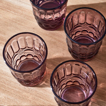Aurielle Embossed Rose Quartz Tumbler Glass, 4 of 4