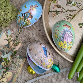 Easter Egg Paper Container Vintage Bunny, 3 of 7