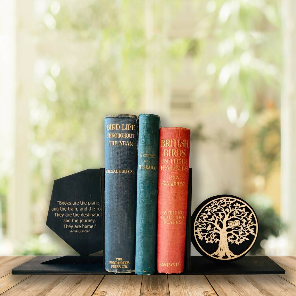 Personalised Bookends With Tree And Owls, 1 of 4