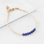 September Birthstone Bracelet With Personalised Tag, thumbnail 3 of 12