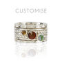 Personalised Birthstone Ethereal Galaxy Spinning Ring, thumbnail 3 of 12
