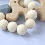 Personalised Wooden Elephant Teether Ring, thumbnail 2 of 3