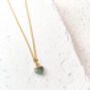 Aventurine Heart Necklace 18k Gold Plated Christmas Gift Present, thumbnail 4 of 5