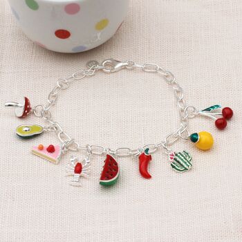 Children's Sterling Silver And Enamel Charm Bracelet, 2 of 9