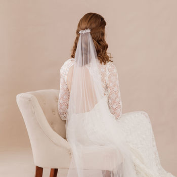 Barely There Wedding Veil Silk Style, 3 of 12